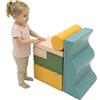 IGLU Soft Play Discoverer 7 Shape Montessori Foam Blocks Set for Baby And Toddler Indoor Softplay for Home Climbing And Building Equipment Development (Pastel Sea)