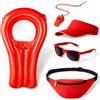 TK Gruppe Timo Klingler Set di bagnini 5 in 1 Costume di Carnevale Costume da bagnino Boa di salvataggio come uomo e donna di Baywatch