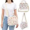 Futuhada Borsa Termica Porta Pranzo Donna 9,5 L, Borsa Frigo in Corduroy con Tracolla Regolabile e Multi-Tasca, Ampia Aperta Impermeabile Lunch Box, Lunch Bag Portatile per Lavoro Ufficio Picnic Viaggi (Beige)