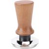 CHICIRIS Tamper di caffè, Forza Costante in Acciaio Inossidabile Pressa caffè Piatto per la Caffetteria per la Casa, Progettata Ergonomica con Manico in Legno (51MM)