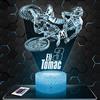 Lampephoto.fr - Lampada 3D Moto Cross E. Tomac, Luce Notturna Tattile Moto Cross E. Tomac, Illusione 3D Led, Idea Regalo di Natale per Ragazzi e Ragazze Lampada da Notte per Bambini o Adulti