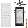 URPIZY Kit ricevitore telecomando da soffitto con 6 velocità e dimmer, uscita DC, funzione timer per ventilatori a soffitto, ingresso 110-240 V, bianco/nero(B)