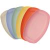 WakiHong Set di 6 Piatti Piani Ovali Piatti Multiuso Infrangibile Riutilizzabile Vassoio Plastica,6 Colori,29.2x17.6 cm,per Insalate/Torta/Dessert/Colazione(Beige,rosa,blu,verde,arancione,giallo)