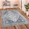 Paco Home Tappeto Salotto Moderno Soggiorno Tessuto Liscio Vintage Motivo Persiano Motivo Ornamenti Bordura Lavabile, Dimensione:80x150 cm, Colore:Grigio 2