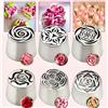 shaojian Set di 6 beccucci russi extra grandi, in acciaio inox, a forma di fiore, per decorare torte, glassa, crema, bouquet di fiori, biscotti fai da te