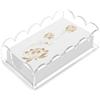 BAFOVY Portatovaglioli in Acrilico Trasparente, 9x2,4x5,1 Pollici con Apertura a Forma di U, Bordi Ondulati, Cuscinetti Antiscivolo, con Angoli Arrotondati Lucidi, per Bagno, Sala