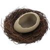 SAFIGLE Ciotola Decorativa in Materiale e Rattan a Forma di Guscio d'Uovo Portatile, Superficie Liscia e Arrotondata per Dolci