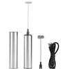 Nikou Montalatte Elettrico, Schiumalatte Frustino Montalatte USB Ricaricabile, in Acciaio Inox, Frullatore per Miscelatore Produttore di Schiuma Portatile per Caffè, Latte, Cappuccino