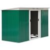 Casetta Box da Giardino in Lamiera Verde 277x130x173 cm