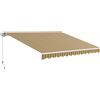 Tenda da Sole per Esterno Avvolgibile a Bracci 350x250 cm con Apertura a Manovella Giallo