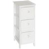Cassetiera con 3 Cassetti in Legno Paulownia Bianco Fadi