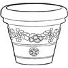 Vaso Ø45x38,8cm in Resina Tulli Festonato Classic 45 Anticato