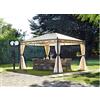 Gazebo da Giardino in Ferro 3X4m Vorghini Iron Sabbia