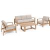 Bizzotto Baltic Set 4 Pezzi Salotto da Giardino colore Naturale