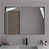 DEGHI Specchio led da bagno 70x100 cm con cornice nero - Olifant