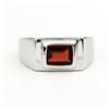 Artik Jewels Anello In Argento Sterling 925 Con Gemma Di Granato Naturale Per Uomo AJ797