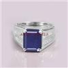 ArtikJewels Riscaldato Zaffiro Blu Gemma Con 925 Anello Argento Sterling per Uomo #5550