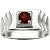 Artik Jewels Anello In Argento Sterling 925 Con Gemma Di Granato Naturale Per Uomo AJ791