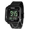BANGLIN Orologio Resistente all'acqua 10 ATM 100m Luminoso Orologio Nuoto Acciaio con Funzioni di Sveglia, Cronometro, Doppio Fuso Orario, Calendario, Formato 12/24 Ore Selezionabile