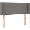 vidaXL Testiera con orecchie in tessuto grigio scuro 83x16x78/88 cm