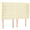 vidaXL Testiera con orecchie crema 147x23x118/128 cm in Pelle finta