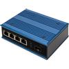 DIGITUS Switch Ind. 4-Port 10/100 blau
