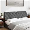 vidaXL Cuscino per testiera grigio scuro 160 cm in tessuto