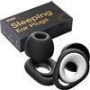 QWH Tappi per le orecchie per dormire, riutilizzabili in silicone con cancellazione del rumore per concentrazione, sonno, riduzione del rumore, 25 dB-28 dB, 8 paraorecchie in tre misure (S, M*2, L)