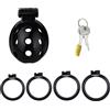 MKGMYGZ Chastity Cage Pene Jaulas De Pene En Bondage Chastity Cage Uomo Cintura Castità Per Uomo Penis Cage Gabbia Pene Cock Cage Sex Toy Gabbia Castità Per Uomo Gabbia Di Castità (Black)