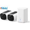 Eufycam E40 2-Cam Kit (Homebase 2), Telecamera Di Sicurezza Wireless Solare Da E