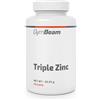 GymBeam Triple Zinc - Zinco in 3 Forme Altamente Assorbibili (Chelato, Gluconato, Picolinato), 15 mg per Dose, per Capelli, Unghie, Pelle e Sistema Immunitario - Vegano, 60 Capsule