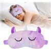 ACWOO Unicorno Maschera Per Dormire, 3D Mascherina Occhi per Dormire, Simpatici Animali di Peluche Mascherina per Dormire, Morbida Traspirante, Copricapo Eyeshade Maschera per Bambini, Donne, Uomini