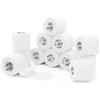 OK TAPE Benda Elastica Adesiva Coesiva autoadesivo sportivo wrap 12 Rotoli, 5cm x 4.5m, nastro adesivo non tessuto sportivo per Mani, Piedi, Ginocchia, Braccia,Bianco