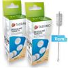 DL-pro 8 compresse decalcificanti per 4 applicazioni per macchine da caffè Bosch Tassimo 311909 TCZ6004 con spazzola di pulizia DL-Pro