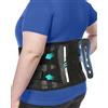 Fitomo Fascia Lombare Supporto Schiena con Supporto Ergonomico e Stecche in Fibra di Carbonio, Tessuto a Rete Ultra Fine, Fascia Elastica Lombare Donna per Lavoro, Postura, 3XL