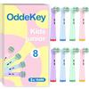 OddeKey Testine per Oral B Bambini, Kids Testine Ricambio Compatibile Con Braun Oral B Pro Kids, Junior Spazzolino Elettrico Bambini, 3-12 anni, Setole Morbide, Delicato sulle Gengive, Multicolore
