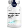 Gloryfeel Collagene + Acido Ialuronico + Coenzima Q10, Integratore Pelle, Unghie e Capelli, Integratore Collagene Puro 120 Capsule, Con Vitamine e Minerali, Scorta di 4 Mesi