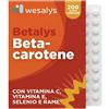 WESALYS Betacarotene per Abbronzatura Forte, 200 Micro Compresse, Beta Carotene Integratore Abbronzatura con Vitamina E, C, Rame e Selenio. Attivatore Accelleratore Betalys Wesalys