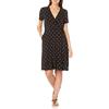 Amazon Essentials Abito Avvolgente a Maniche Corte Donna, Giallo Tulipani, XS