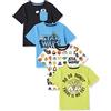 Amazon Essentials Disney | Marvel | Star Wars T-Shirt a Maniche Corte Bambini e ragazzi, Pacco da 4, Star Wars/Ciambelle, 3 anni