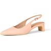 Amazon Essentials Scarpe Slingback con Tacco a Blocco Donna, Rosato Pelle Verniciata, 44.5 EU