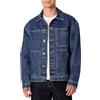 Amazon Essentials Giacca Utility In Denim Rigido Dalla Vestibilità Rilassata Uomo, Blu Medio Colorato, L