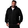 Men Plus Men+ Kapuzen-Sweatjacke, Basic, bis 8 XL Maglia di Tuta, Nero, 7XL Uomo