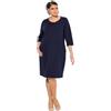 Ulla Popken Abiti da Donna, Blu Marino, 68/70 IT