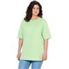 Ulla Popken gs1 data protected company 4069787000005 T-Shirt, Rundhalsausschnitt, Relaxed, Halbarm Maglietta, Verde, 52/54 IT Donna