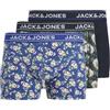 Jack & Jones Jackingston Skull Trunks - Confezione da 3 Pezzi, Blu Scintillante, S