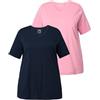 Ulla Popken T-Shirts2er-PackV-AusschnittHalbarmBiobaumwolle Mag