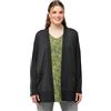 Ulla Popken Giacca Sport, Texture Goffrata, Forma Aperta, Manica Lunga 830275, Nero, 52-54
