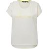 Ulla Popken, Maglietta da Donna, Taglie Grandi, con Bottoni e Stampa, Oversize, Bianco, 52/54 IT