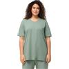 Ulla Popken Maglietta da Donna Taglie Forti, Taglie Forti, Linea A, Scollo a V, Mezza Manica 807284, Verde Muschio Chiaro, 52/54 IT